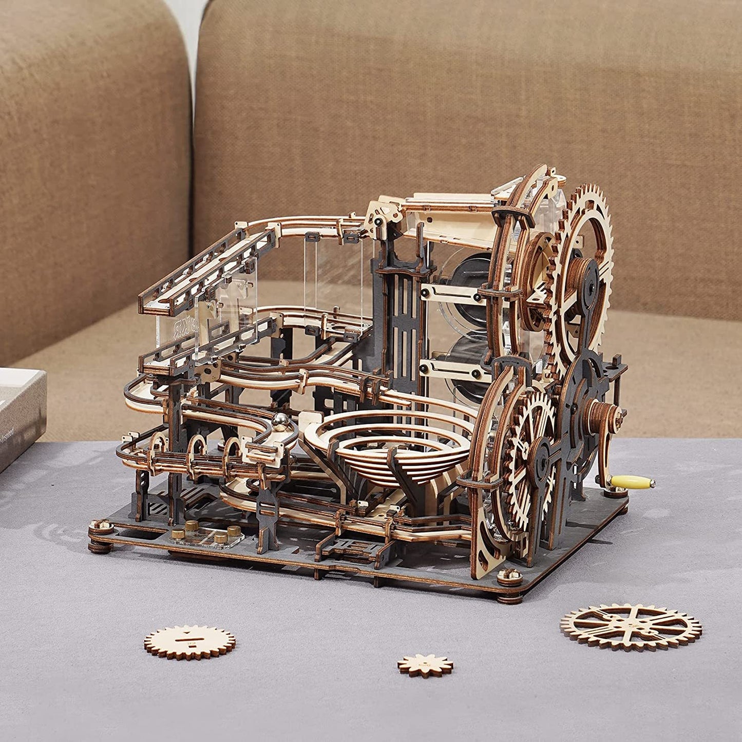 3D Wooden Puzzle Waterwheel Model - DIY Model Kit to Build Wooden Model Vintage Waterwheel Model Craft - Gift for Collection Lover