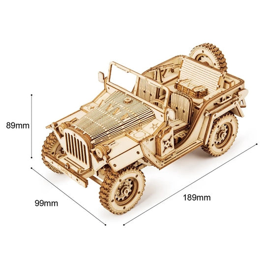 3D Wooden Puzzle Car - DIY Model Kit to Build Wooden Model Vintage Car Craft - Gift for Collection Lover