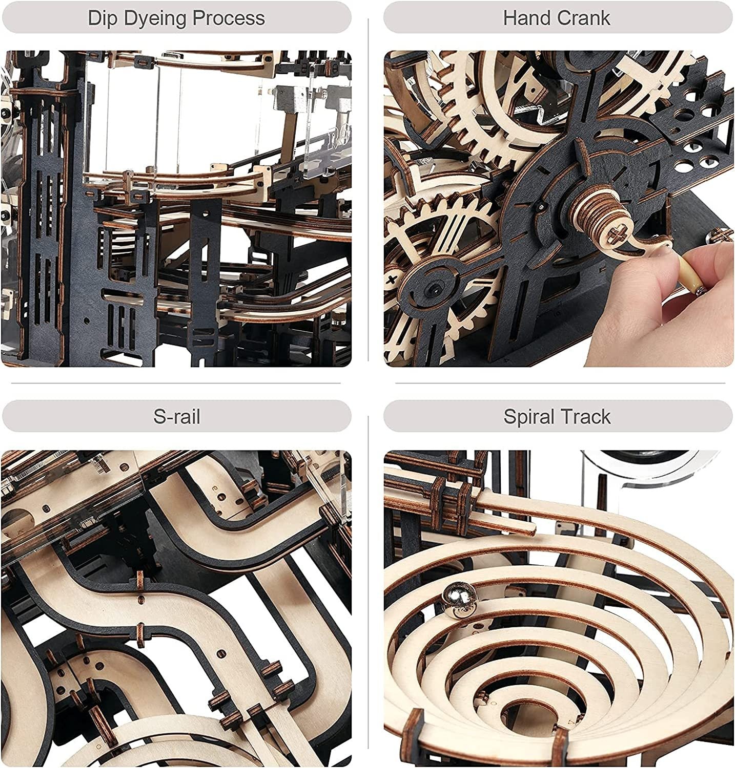 3D Wooden Puzzle Waterwheel Model - DIY Model Kit to Build Wooden Model Vintage Waterwheel Model Craft - Gift for Collection Lover