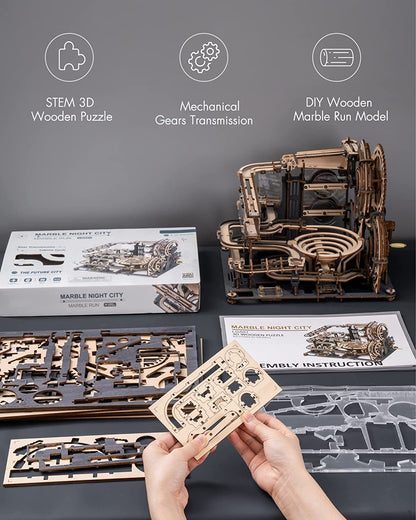 3D Wooden Puzzle Waterwheel Model - DIY Model Kit to Build Wooden Model Vintage Waterwheel Model Craft - Gift for Collection Lover
